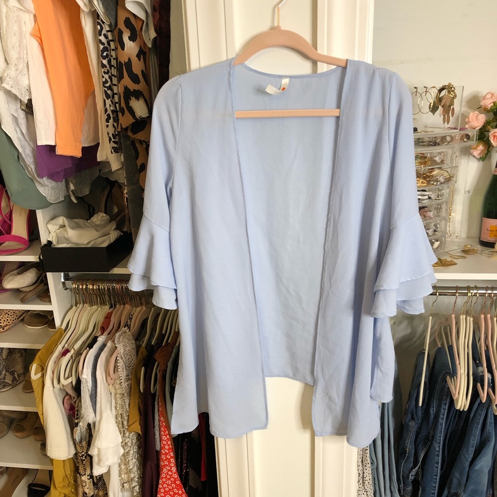 Blue cardigan